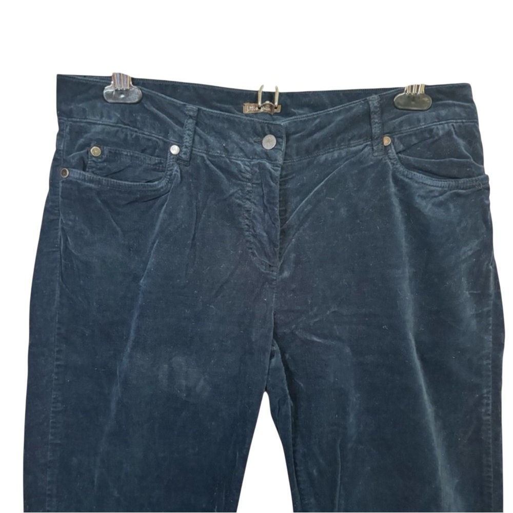 J. McLAUGHLIN Watson Slim 5-Pocket Stretch Blue Velvet Pants Size 12 - Picture 4 of 10